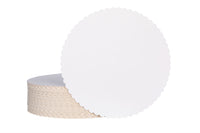Tortenunterlagen, Tortenböden, rund, gezackter Rand, unbeschichtet, weiß, ⌀ 28 cm